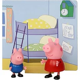 PEPPA PIG and George Twin Figure Fun Pack with Two Poseable Figures and a Scene Card, Preschool Toyset for Girls and Boys Ages 3 and Up, Birthday Gift Toys for Kids-picture-11