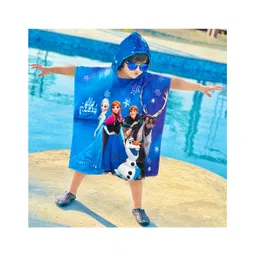 peppa pig by sassoon Sassoon Frozen Cartoon Printed Hooded Poncho Towel - Multicolour-picture-15
