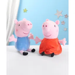 Peppa Pig & George Combo Plush Soft Toy Pack of 2 Blue & Red- Height 30 cm-picture-27