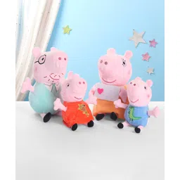 Peppa Pig Family Combo Plush Soft Toy Pack of 4 Blue Red & Orange- Height 30 cm-picture-10