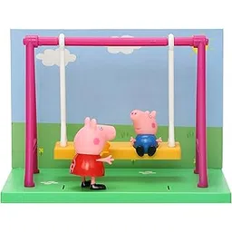 PEPPA PIG Playground Swing Themed Preschool Toy and George, Includes 2 Poseable Figures, Playset Playground Swing Accessory and Scene Cards, for Girls and Boys Ages 3+-picture-31