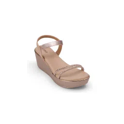 PEPPER Women Party Wear Wedges Rose Gold-picture-19