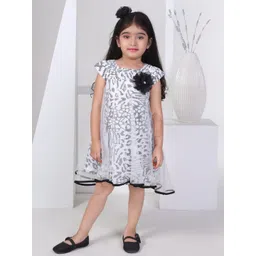 Peppermint Girls Abstract Embellished Sequined A-Line Dress-picture-36