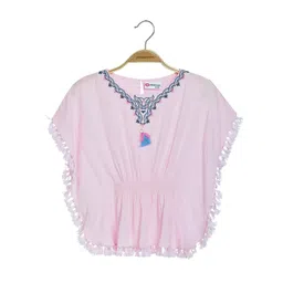 Peppermint Girls Batwing Sleeves Crepe Kaftan Top-picture-42