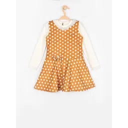 Peppermint Girls Brown Printed A-Line Dress-picture-57