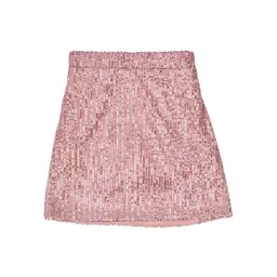 Peppermint Girls Embellished Knee Length Straight Skirt-picture-45