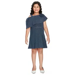 Peppermint Girls Embellished One Shoulder Fit & Flare Dress-picture-30