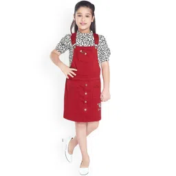Peppermint Girls Knee Length Dungaree Dress-picture-54