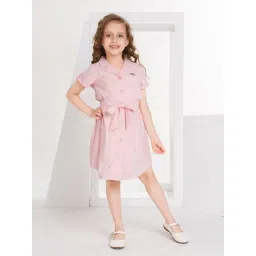 Peppermint Girls Light Pink Solid Shirt Dress-picture-36