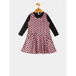 Peppermint Girls Mauve Printed A-Line Dress-picture-32