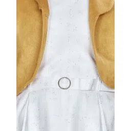 Peppermint Girls Mustard & Blue Printed Dress image 5