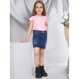 Peppermint Girls Pencil Midi Pure Cotton Skirt-picture-35