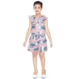 Peppermint Girls Printed Round Neck Playsuit-picture-52