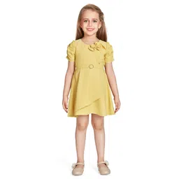 Peppermint Girls Puff Sleeve Layered Fit & Flare Dress-picture-28