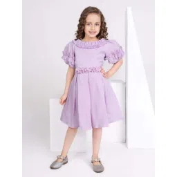 Peppermint Girls Purple Textured Dress-picture-31