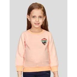 Peppermint Girls Round Neck Applique Sweatshirt-picture-19