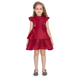 Peppermint Girls Round Neck Corsage Detail Fit & Flare Dress-picture-29