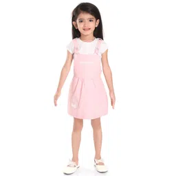 Peppermint Girls Round Neck Cotton Pinafore Dress-picture-31