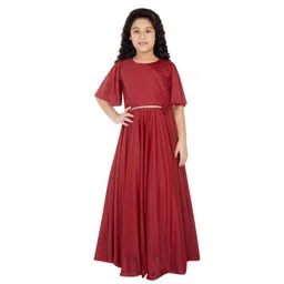 Peppermint Girls Round Neck Maxi Cotton Dress-picture-32