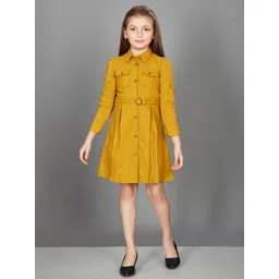 Peppermint Girls Shirt Style Dress With Belt-picture-38