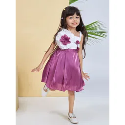Peppermint Girls Shoulder Straps Applique Fit & Flare Dress with Belt-picture-22