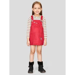 Peppermint Girls Shoulder Straps Cotton Pinafore Dress-picture-39