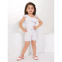 Peppermint Girls Striped Layered Cotton Jumpsuit-picture-18