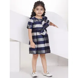 Peppermint Girls Striped Printed A-Line Knee Length Dress-picture-34
