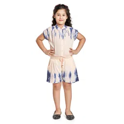 Peppermint Girls Tie & Dyed Embellished Cotton Playsuit-picture-23