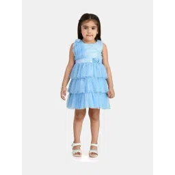 Peppermint Kids Blue Applique Dress-picture-37