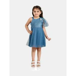 Peppermint Kids Blue Applique Dress-picture-41