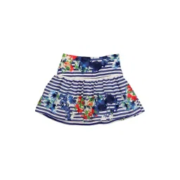 Peppermint Kids Blue Floral Print Skirt-picture-23