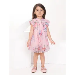 Peppermint Kids Light Pink Floral Print Dress-picture-48