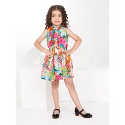 Peppermint Kids Multicolor Floral Print Dress-picture-14