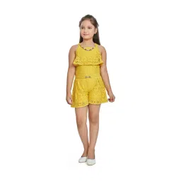 Peppermint Kids Mustard Regular Fit Jumpsuit-picture-17