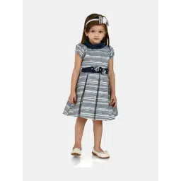 Peppermint Kids Navy & White Chequered Dress-picture-43