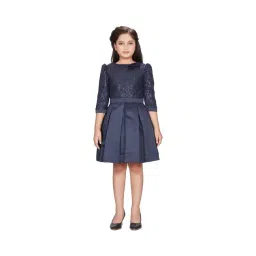 Peppermint Kids Navy Sequence Dress-picture-28