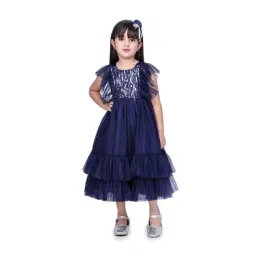 Peppermint Kids Navy Sequence Dress-picture-37