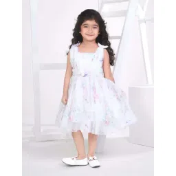 Peppermint Kids Purple & White Net Flared Fit 1 Dress-picture-25