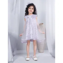 Peppermint Kids Purple Embellished Dress-picture-19