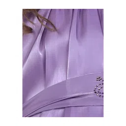 Peppermint Kids Purple Solid Dress image 5