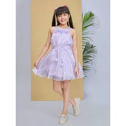 Peppermint Women Striped Satin Fit & Flare Dress-picture-43