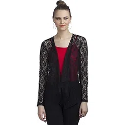 peptrends Women's Net Water Fall Design Shrug-picture-53
