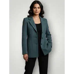 pepzo Women Solid Double Breasted Casual Blazer-picture-22