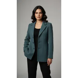 pepzo Women Solid Double Breasted Casual Blazer-picture-33