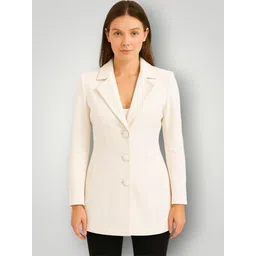 pepzo Women Solid Double Breasted Casual Blazer-picture-21