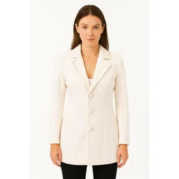 pepzo Women Solid Double Breasted Casual Blazer-picture-34