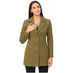 pepzoo Women Solid Double Breasted Casual Blazer-picture-4