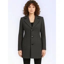 pepzoo Women Solid Double Breasted Casual Blazer-picture-10