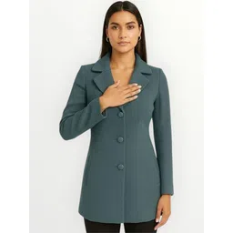 pepzoo Women Solid Double Breasted Casual Blazer-picture-31